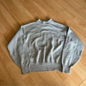 H&M Gray Mock Neck Cropped Sweater XS